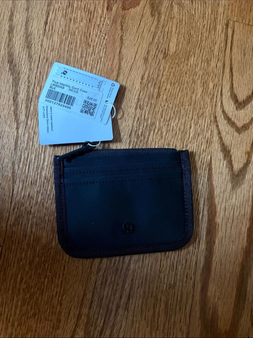 lululemon athletica Black true identity Card Wallet with Keyring